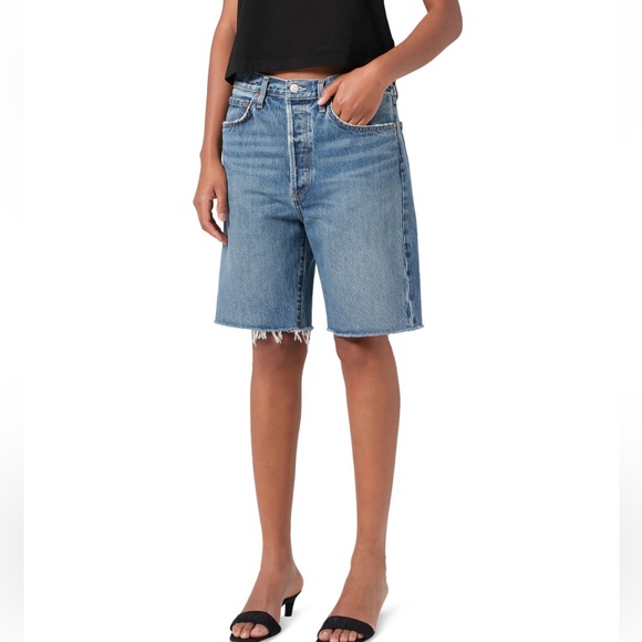 Agolde Pants - NWT AGOLDE 90's Mid Rise Loose Bermuda Shorts 100% Cotton Size 28